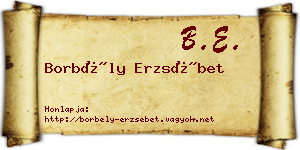 Borbély Erzsébet névjegykártya